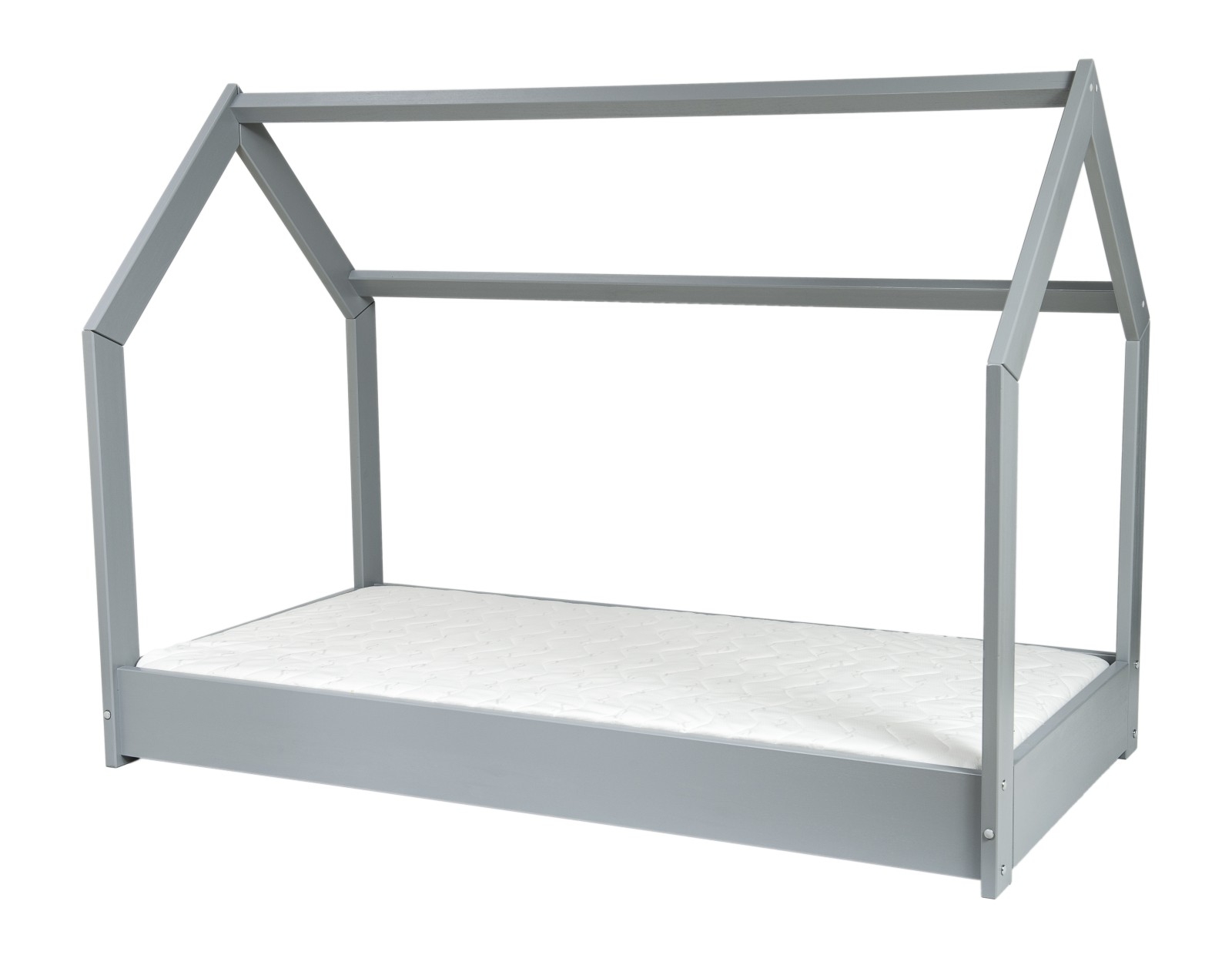Wooden, Scandinavian style kids bed + ECO mattress set, house bed 160x80 - Picture 7 of 9