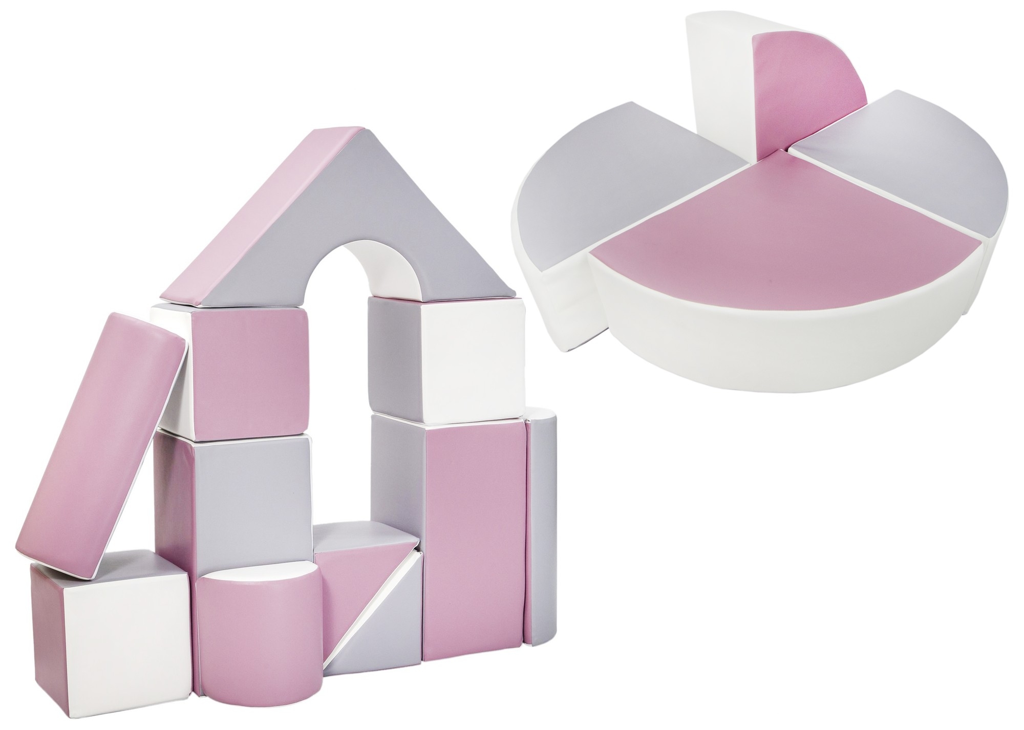 15 Großbausteine Softbausteine Schaumstoffbausteine Bauklötze Schloss+Rad-Set - Bild 10 von 17