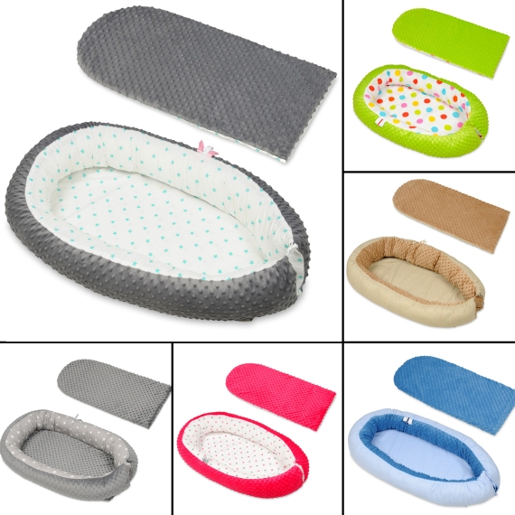 Baby nest, cotton + minky fabric